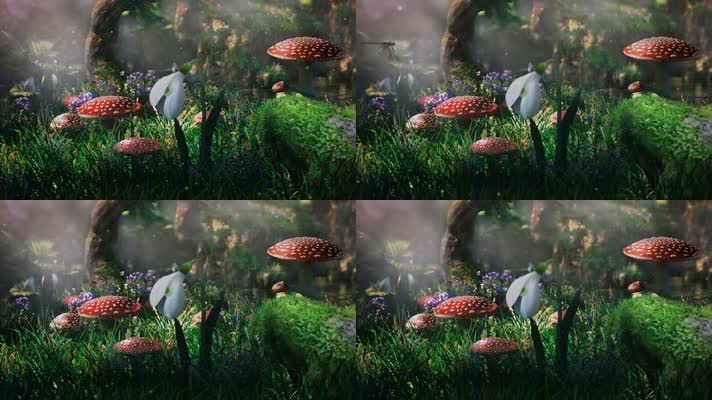 奇幻仙境森林背景