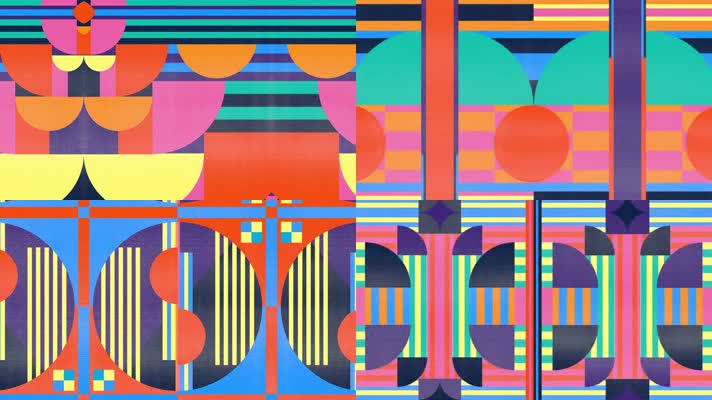 卡通图形图案变幻背景素材