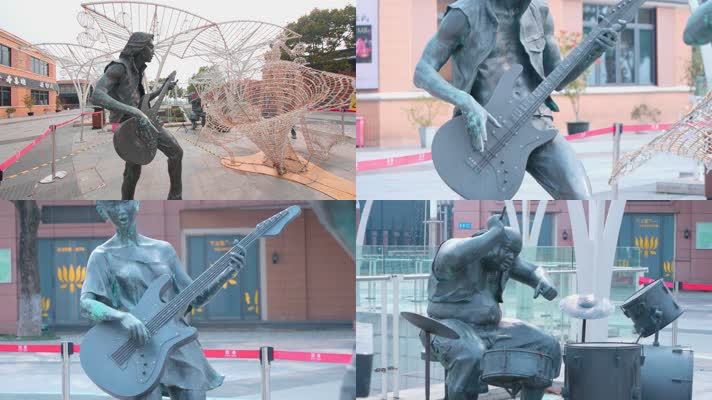 音乐演奏雕塑