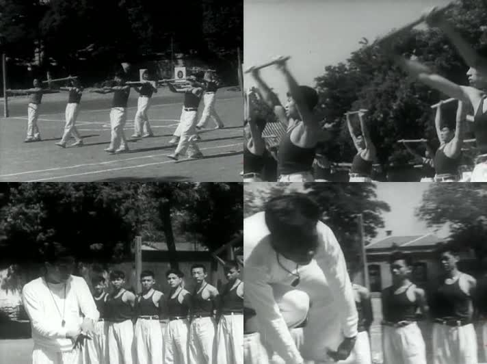 50年代的中国青年运动员训练影像视频