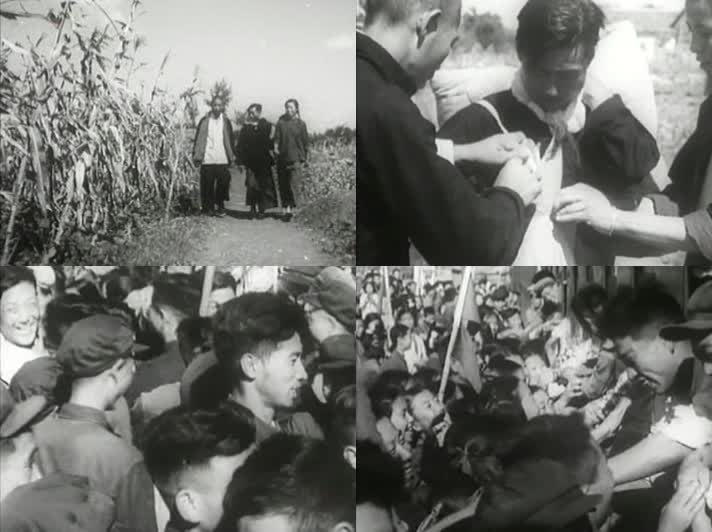 50年代的中国农村劳动的青年影像视频