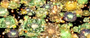 舞台牡丹花海粒子下落背景