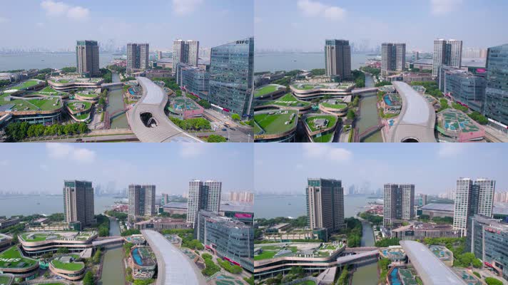 苏州园区时尚网红打卡地航拍4k