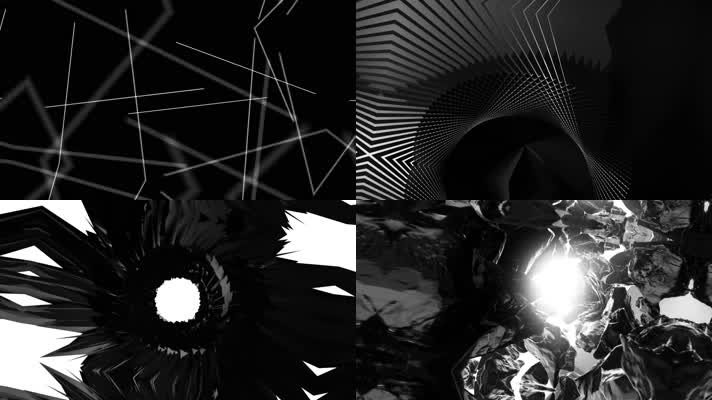 黑白几何线条舞台背景