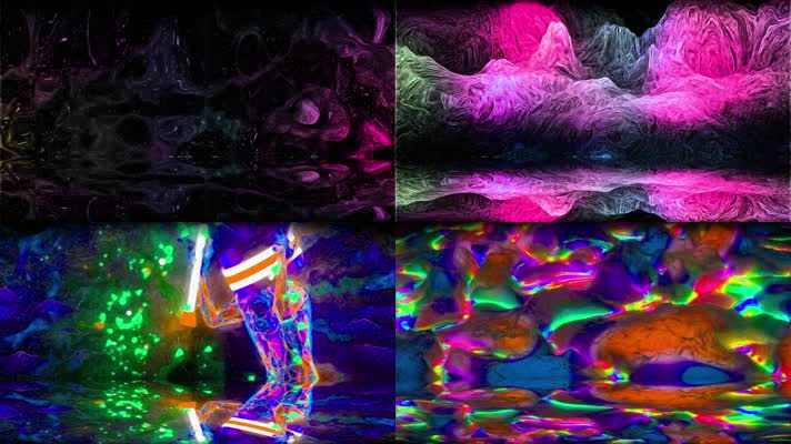 舞台光影流动倒影背景