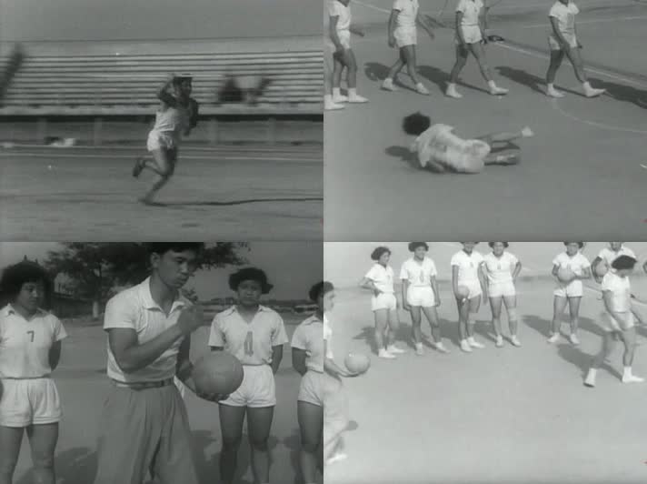50年代的中国运动员训练影像视频