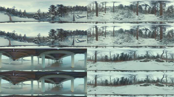 N0754-8K冬日雪景风光24分钟全景视频