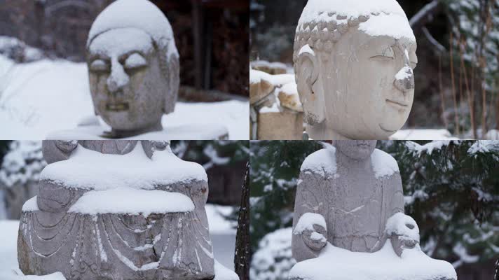 雪中佛像4