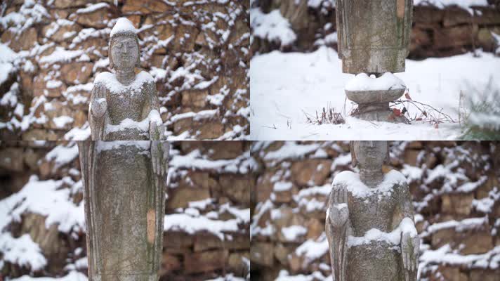 雪中佛像1