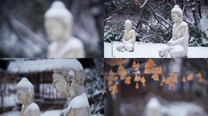 雪中佛像3