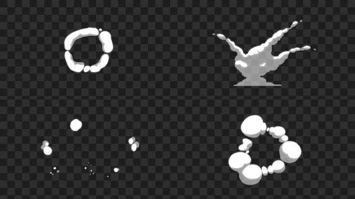 30组卡通烟雾-alpha通道