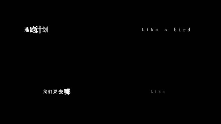 逃跑计划-Like A Bird歌词dxv编码字幕
