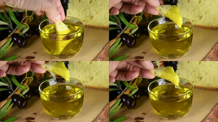 面包蘸橄榄油
