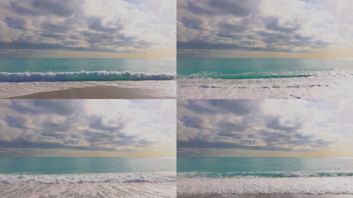 【4K】沙滩海浪