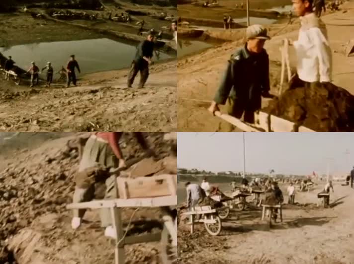 70年代农村农田水利建设影像2