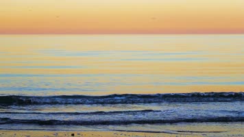 海 夕阳 海浪 沙滩