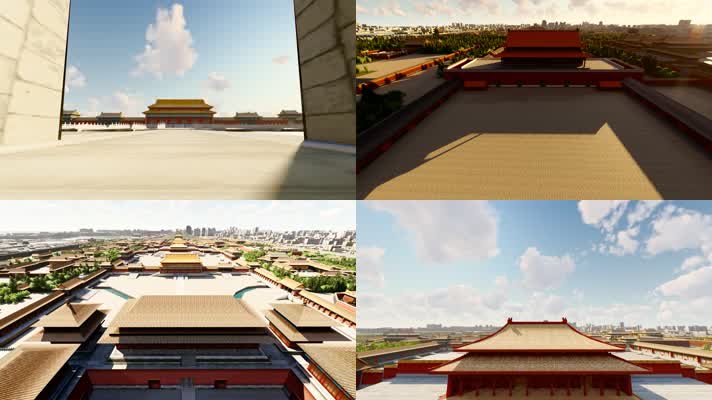 4K 北京故宫紫禁城早晨日出延时摄影