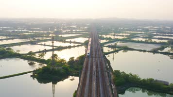 高铁 动车 和谐号 复兴号 日出日落