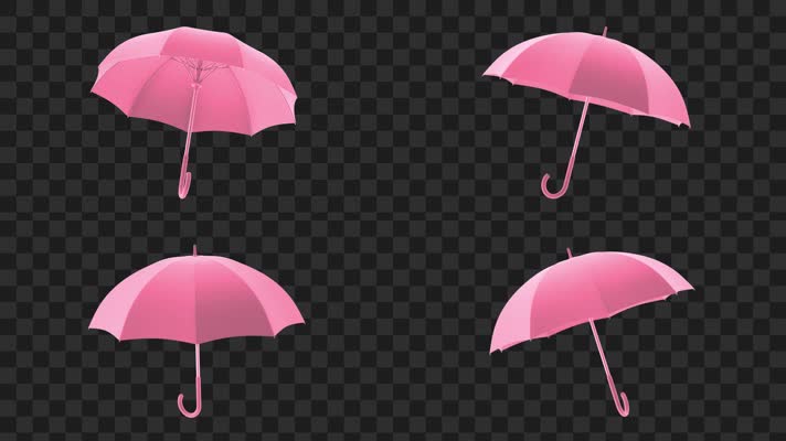 粉色雨伞-alpha通道