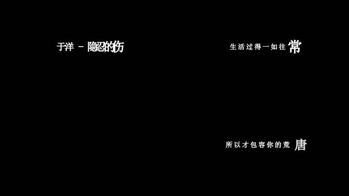 于洋-隐忍的伤歌词