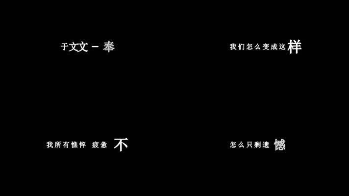 于文文-奉陪歌词