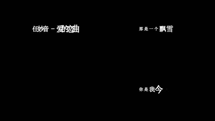任妙音-爱的恋曲歌词视频素材