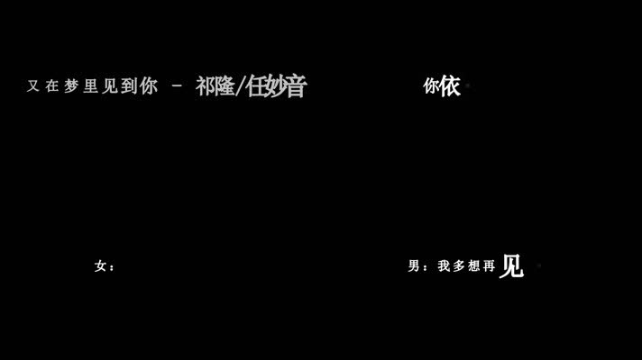 任妙音-又在梦里见到你歌词视频素材