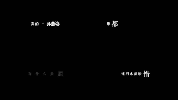 孙燕姿-真的歌词