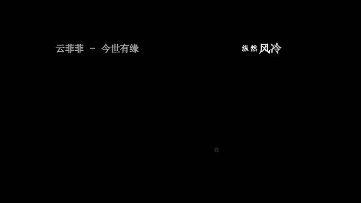 云菲菲-今世有缘歌词dxv编码字幕