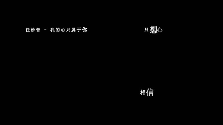 任妙音-我的心只属于你歌词视频素材