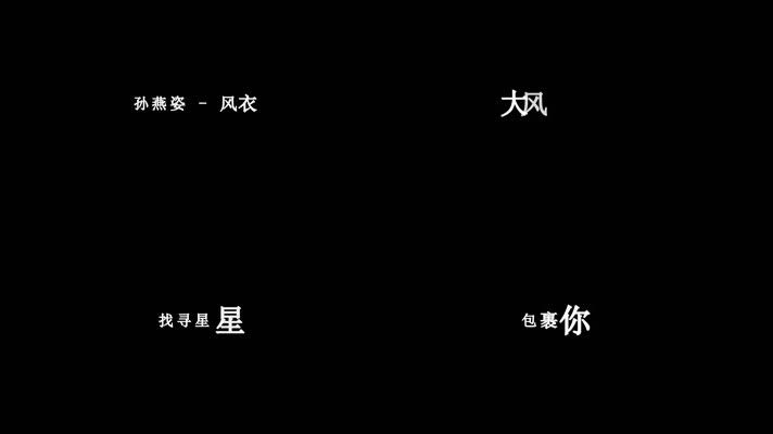 孙燕姿-风衣歌词