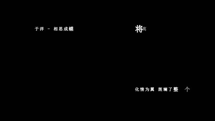 于洋-相思成蝶歌词