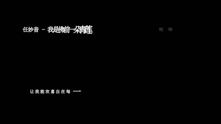 任妙音-我是佛前一朵青莲歌词视频素材