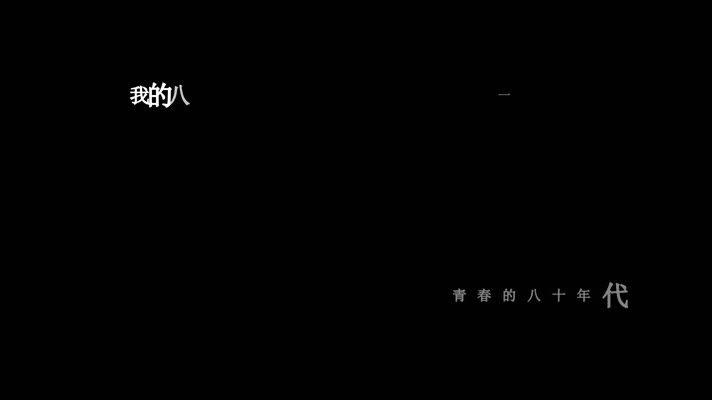 张蔷-我的八十年代歌词