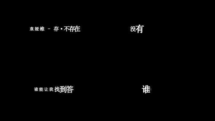 袁娅维-存·不存在歌词