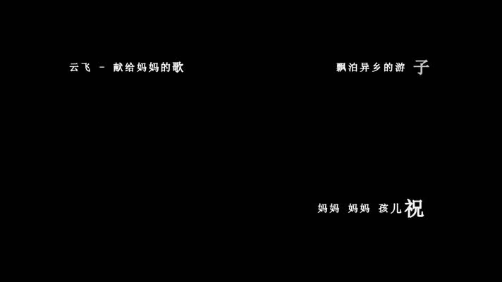 云飞-献给妈妈的歌歌词