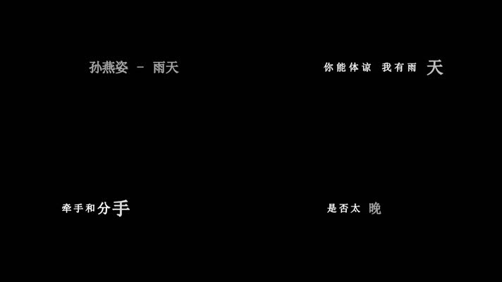 孙燕姿-雨天歌词
