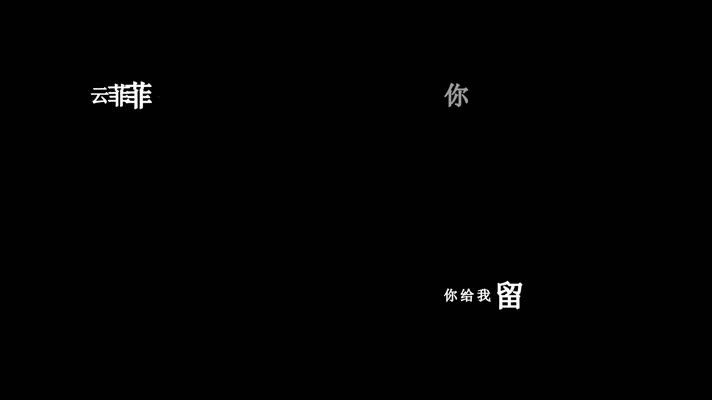 云菲菲-这条街歌词dxv编码字幕