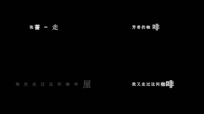 张蔷-走过咖啡屋歌词