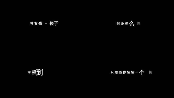林宥嘉-傻子歌词视频
