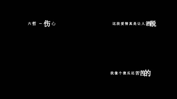 六哲-伤心2016歌词视频