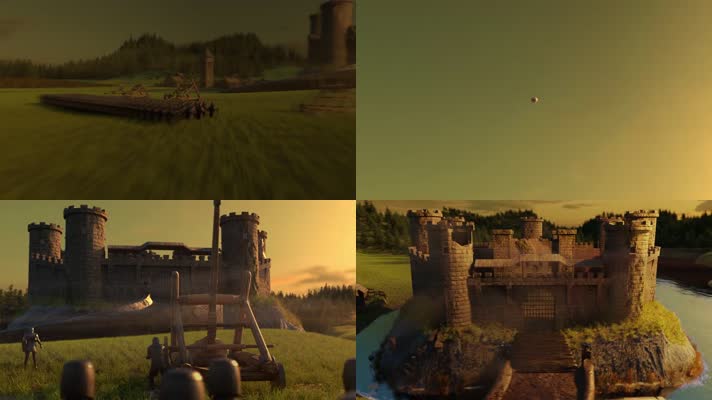 【4K】古代投石器攻城