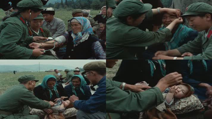 60年代解放军给哈萨克族牧民看病16