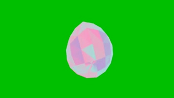 绿幕视频素材爱心钻石