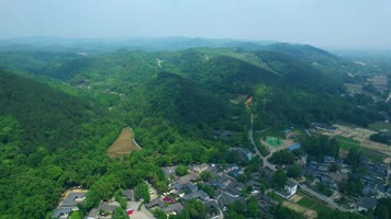 4k成都崇州道明网红竹艺村航拍