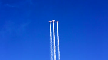 航天表演 滑翔机直升机特技飞行