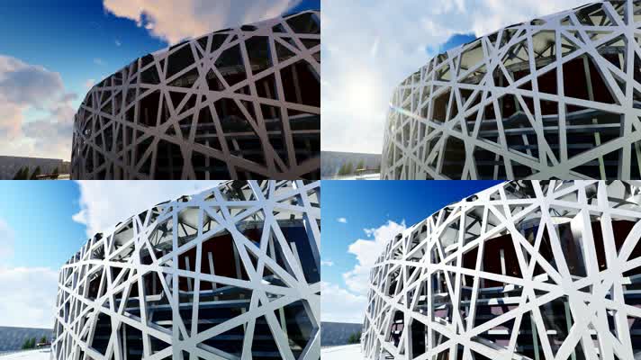 4K 北京鸟巢奥体中心日出延时摄影