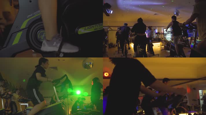 健身房动感单车锻炼身体