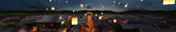 6K三维古代夜景闹市街景动画展示03