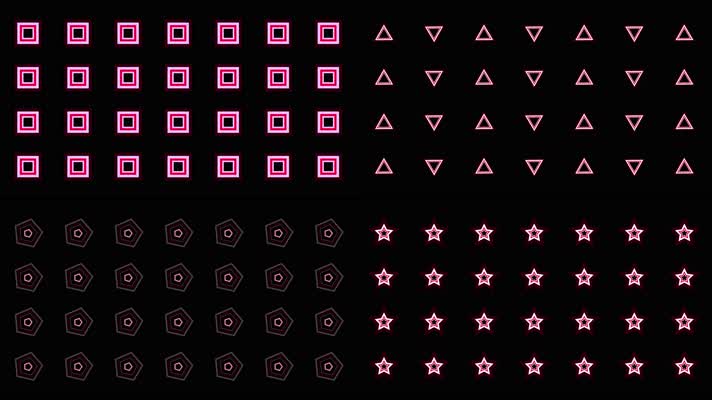 4K红色图形动感视频-循环